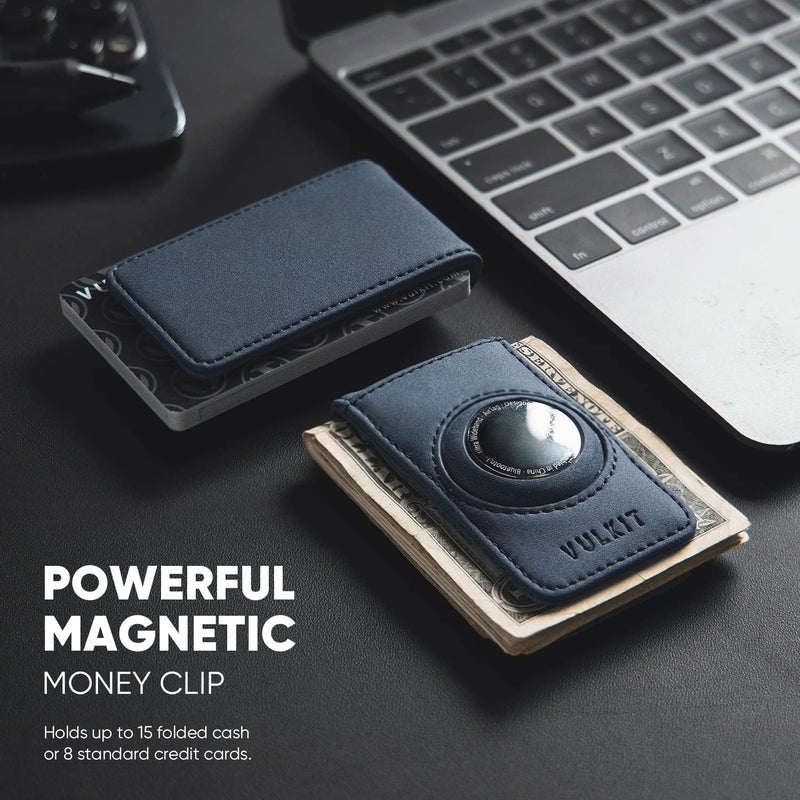 VULKIT Men's Magnetic Money Clip with Airtag Holder - Airtag NOT Included- Holds Up to 15 Cash or 8 Cards - Image 2